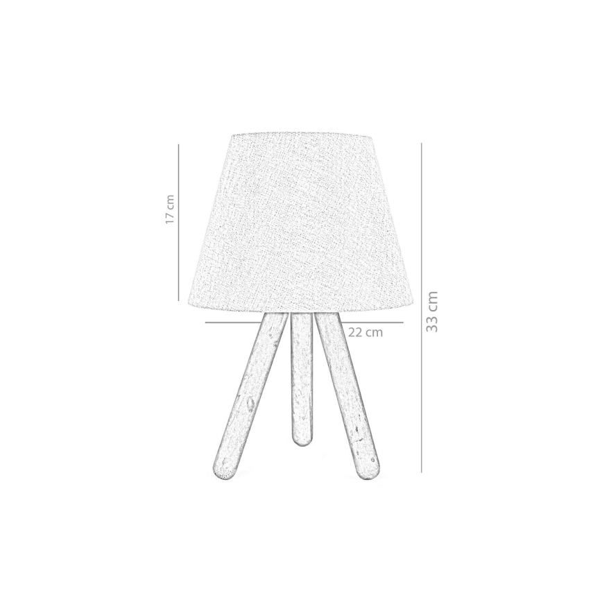 Настольная лампа WOOD 1xE27/60W/230V голубая