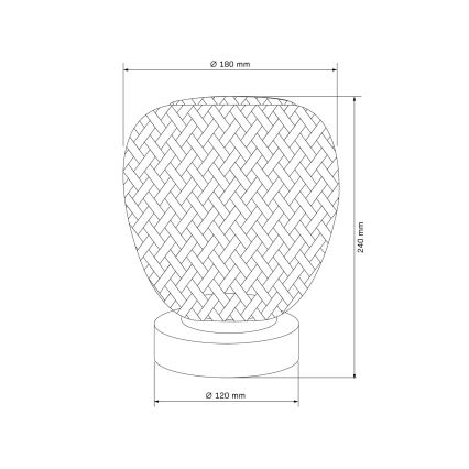 Настольная лампа ZANZIBAR 1xE27/20W/230V диаметр 18 см бамбук