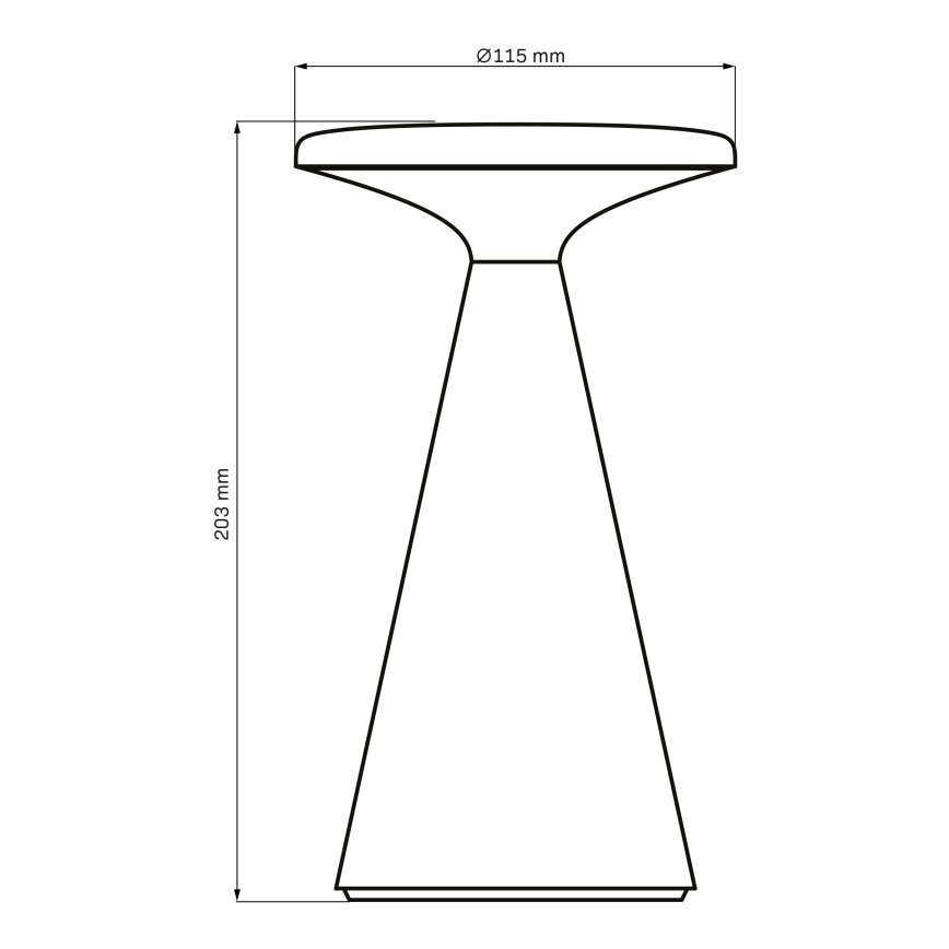 Светодиодная регулируемая сенсорная уличная настольная лампа PAROS LED/1,8 Вт/5 В USB 1800 мАч IP44 белая