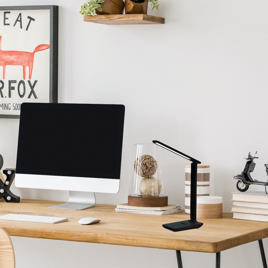 Настольная светодиодная лампа с регулируемой яркостью POST LED/5W/5V 3000-6500K черная