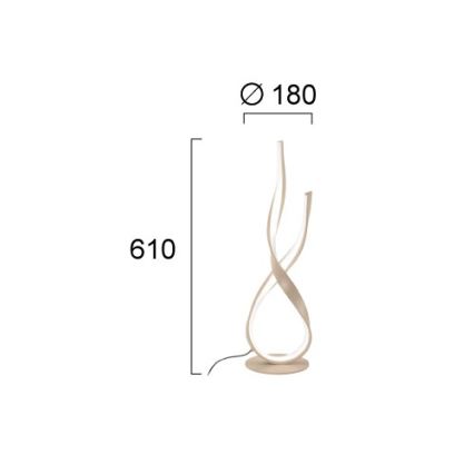 Настольная светодиодная лампа RIBBON LED/21W/230V, бежевая