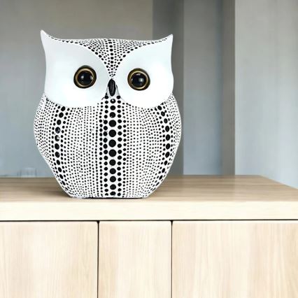 Настольный декор 15 см белый/чёрный