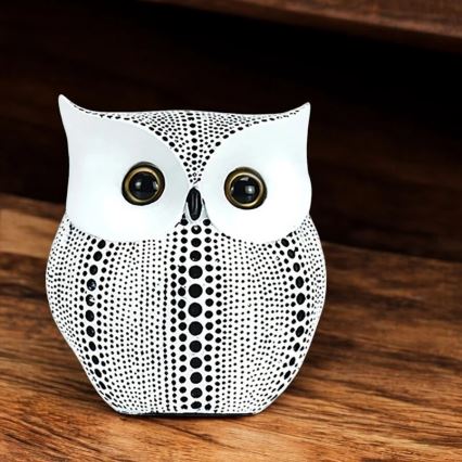 Настольный декор 15 см белый/чёрный