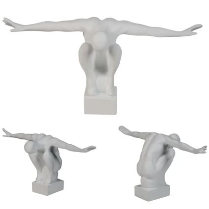 Настольный декор 19,5x16x38,5 см, из смолы, белый