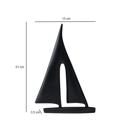 Настольный декор 21 см, смола/чёрный