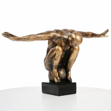 Настольный декор 25x41x20 см, из смолы, с золотой патиной