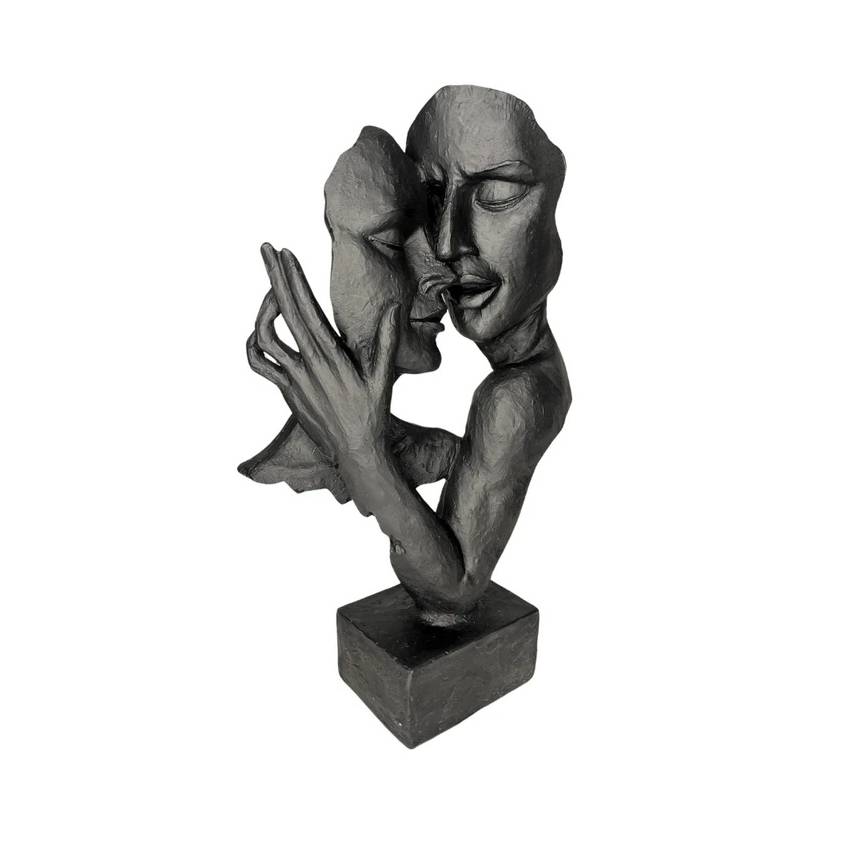 Настольный декор 29x9x17 см, смола/чёрный