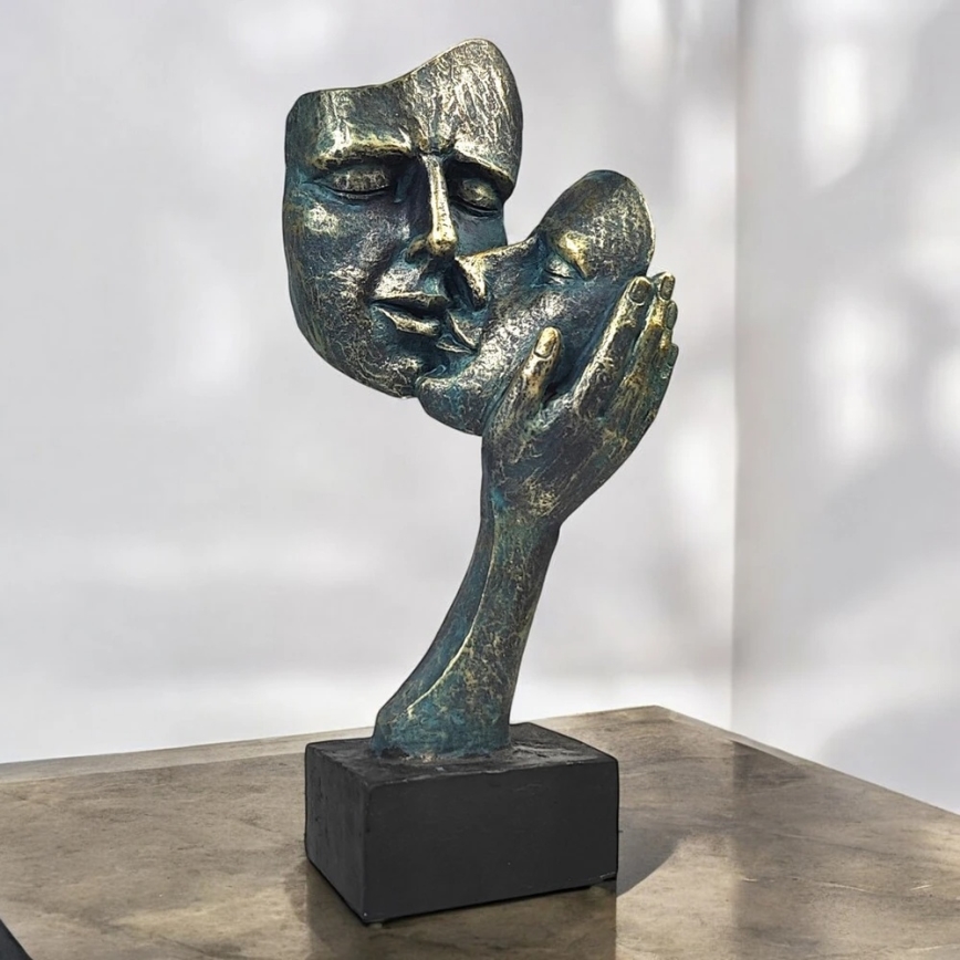 Настольный декор 35x22x13 cm смола/патина