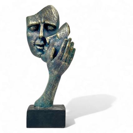 Настольный декор 35x22x13 cm смола/патина