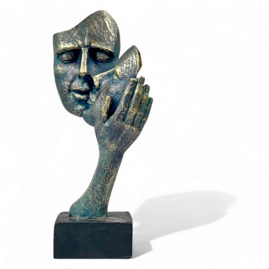 Настольный декор 35x22x13 cm смола/патина