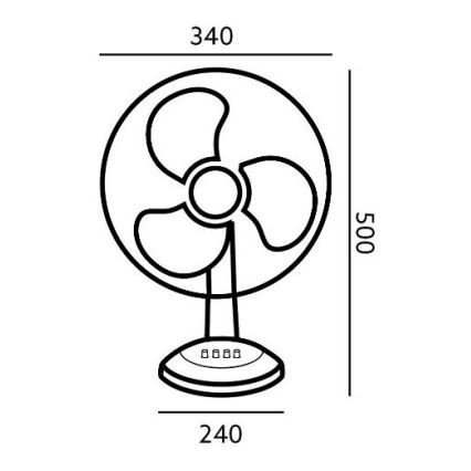 Настольный вентилятор VIENTO 40W/230V белый