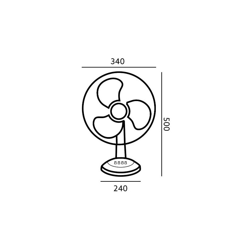 Настольный вентилятор VIENTO 40W/230V белый