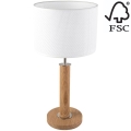 Настольная лампа BENITA 1xE27/60W/230V 48 см белый/дуб – сертифицировано FSC