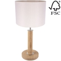 Настольная лампа BENITA 1xE27/60W/230V 48 см кремовый/дуб – сертифицировано FSC