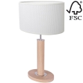 Настольная лампа MERCEDES 1xE27/40W/230V 46 см белый/дуб – сертифицировано FSC