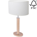 Настольная лампа MERCEDES 1xE27/40W/230V 60 см белый/дуб – сертифицировано FSC