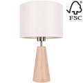 Настольная лампа MERCEDES 1xE27/40W/230V диаметр 43 см кремовый/дуб – сертифицировано FSC