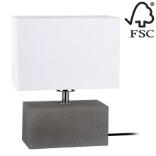 Настольная лампа STRONG DOUBLE 1xE27/25W/230V бетон - сертифицировано FSC