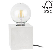 Настольная лампа STRONG SQUARE 1xE27/25W/230V бетон - сертифицировано FSC