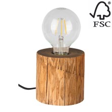 Настольная лампа TRABO 1xE27/25W/230V сосна - сертифицировано FSC