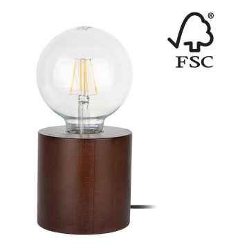 Настольная лампа TRONGO ROUND 1xE27/25W/230V бук - сертифицировано FSC