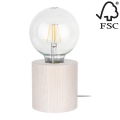Настольная лампа TRONGO ROUND 1xE27/25W/230V дуб - сертифицировано FSC