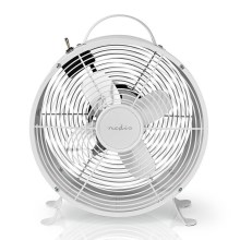 Настольный вентилятор RETRO 20W/230V белый диаметр 25 см