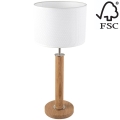 Настільна лампа BENITA 1xE27/60W/230V 61 см білий/дуб – FSC сертифіковано