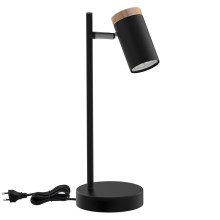 Настільна лампа LAGOS 1xGU10/15W/230V чорний/коричневий