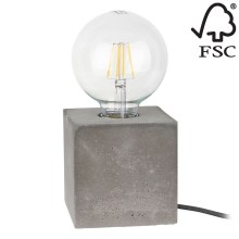 Настільна лампа STRONG 1xE27/25W/230V бетон – сертифіковано FSC