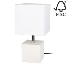 Настільна лампа STRONG SQUARE 1xE27/25W/230V бетон – сертифіковано FSC