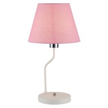 Настільна лампа YORK 1xE14/60W/230V рожевий/білий