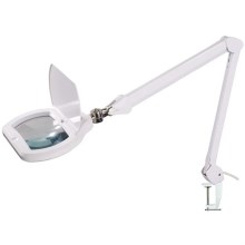 Настільна LED лампа з лупою з регулюванням яскравості LED/12W/230V білий