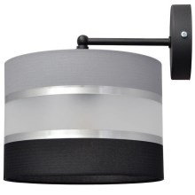 Настінна лампа HELEN 1xE27/60W/230V чорний/сірий/срібний