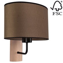 Настінна лампа MERCEDES 1xE27/25W/230V коричневий/дуб – FSC сертифіковано