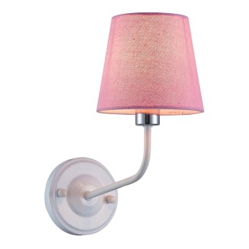 Настінна лампа YORK 1xE14/60W/230V рожевий/білий