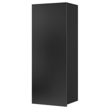Настінна шафа PAVO 117x45 см глянцевий чорний/матовий чорний