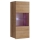 Настінна шафа зі світлодіодною підсвіткою PAVO 117x45 см коричневий
