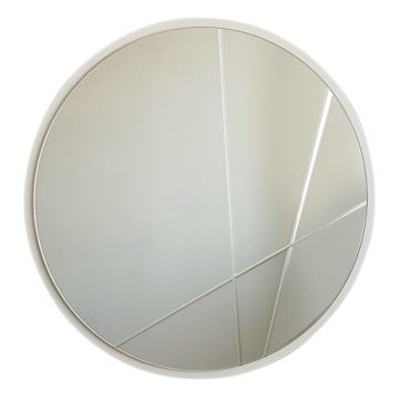 Настінне дзеркало діаметр 60 см срібний