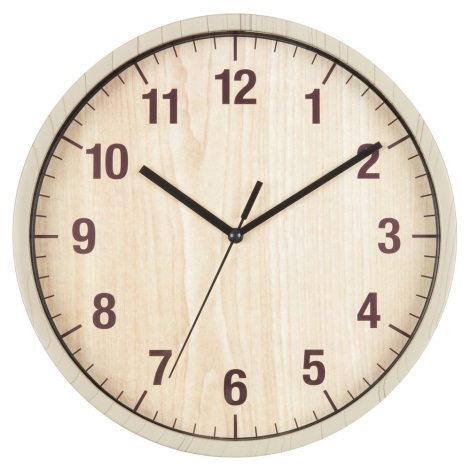Настінний годинник 1xAA 25 см бежевий