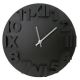 Настінний годинник 3D-дизайн 1xAA чорний