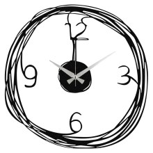 Настінний годинник 48 см 1xAA чорний