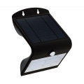 Настінний LED світильник на сонячній батареї з датчиком LED/3W/3,7V 3000/4000K IP65 чорний