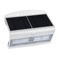 Настінний LED світильник на сонячній батареї з датчиком LED/7W/3,7V 4000K IP65 білий