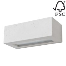 Настінний світильник BLOCK 1xE27/40W/230V бетон – сертифіковано FSC