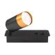 Настінний точковий світильник з USB-зарядкою 1xGU10/35W/230V чорний/золотий