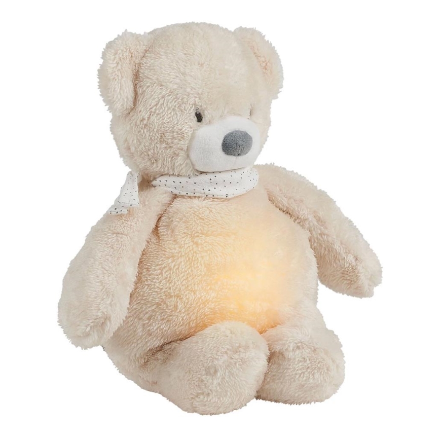 Nattou - Іграшка-комфортер з мелодією і світлом SLEEPY BEAR 4в1 бежевий