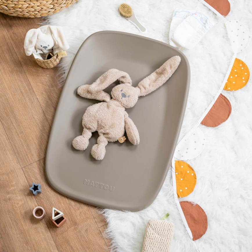 Nattou - Матрасик для пеленания SOFTY 50x70 см, коричневый