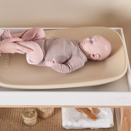 Nattou - Кошик для підгузків та пеленальний килимок SOFTY 50x70 см бежевий