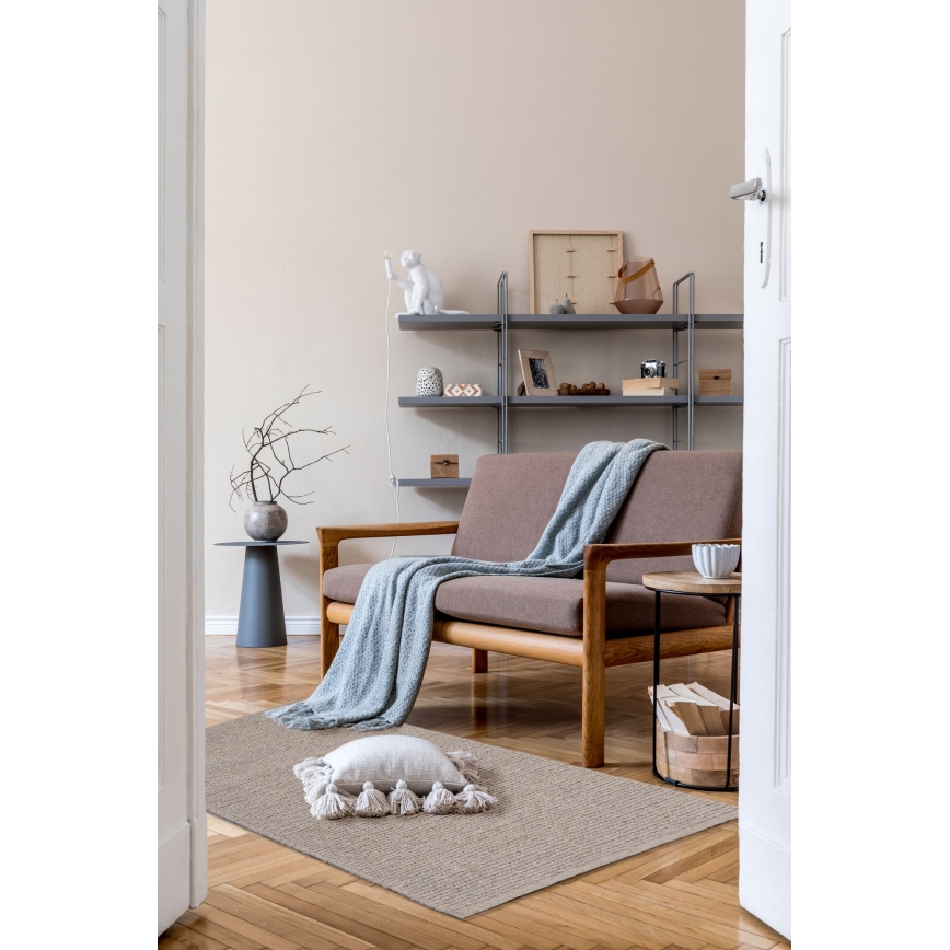 Натуральний килим ФІР ВУЛ 70x140 см 2600 г/м2 бежевий